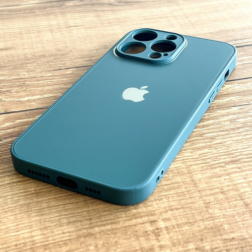Capa De Vidro Glass Fosca C/ Borda De Silicone iPhone 14 Pro