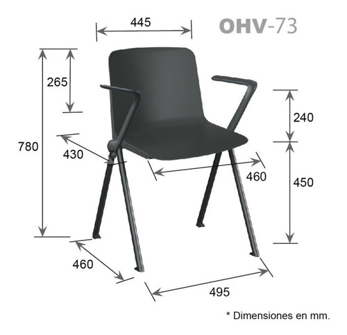 Set De 4 Sillas Para Comedor Terraza Comercio Polipropileno
