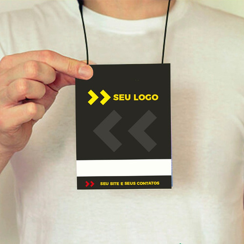 500 Credenciais Crachás Personalizados 10x15 Evento Feiras