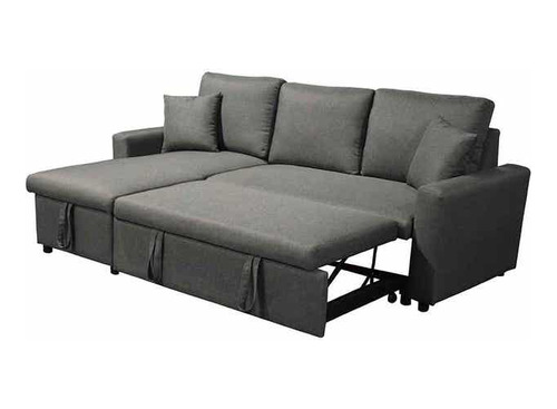Mueble Tela Sofa Cama Tipo L C/ Almacenamiento 2.26x1.45m 