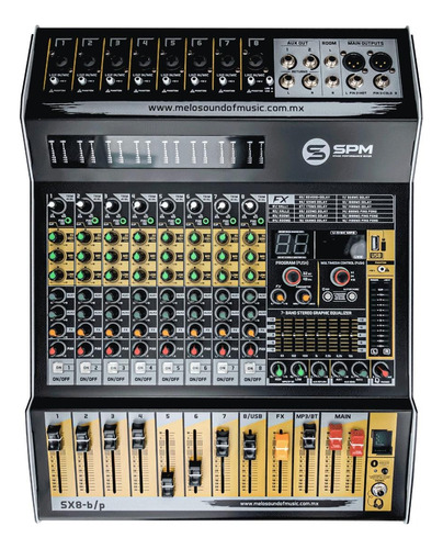 Consola Melo Sx8 B/p 8 Canales Mono, Conexión Bluetooth