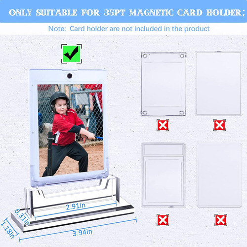 Tarjetero Magnético Queenly Con Base Para Tarjetas Coleccion