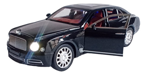 Auto Metálico, Bentley Mulsanne, Escala 1:24, Con Luces.