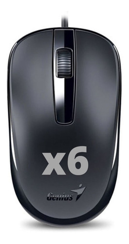Pack X6 Mouse Usb Genius Dx120 Con Cable Para Pc Mayoristas