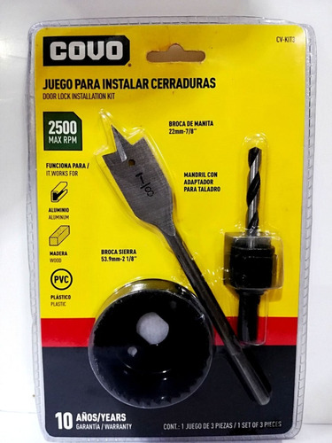 Juego O Kit Para Instalar Cerraduras En Puertas De Covo