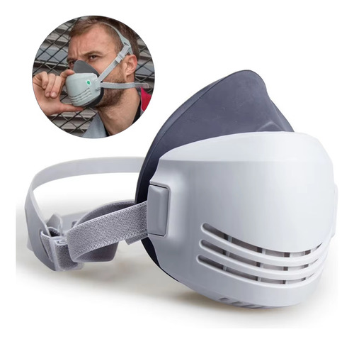Máscara Facial + 10 Filtros Anti Poeira Reutilizável Obra