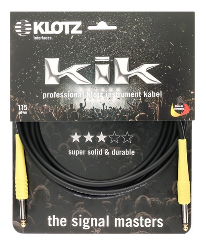 Cable De Instrumento Plug-plug Klotz 6 Metros Kikc6.0pp5 Yw