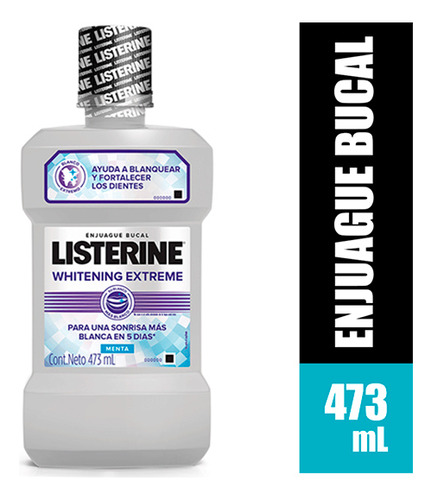 Enjuague Bucal Listerine Whitening Extreme Frasco Con 473 Ml