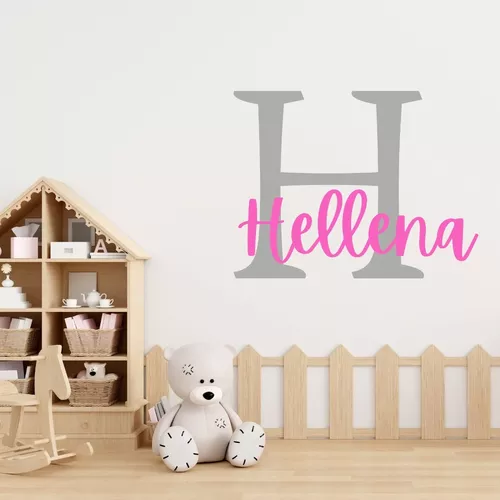 Adesivo de vinil personalizado para decoração de parede, nome  personalizado, menina, meninos, berçário infantil, 11.4 x 3.9,22 x 7.9  - AliExpress