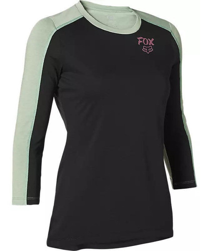 Polera Bicicleta Mujer Ranger Drirelease 3/4  Negro Fox