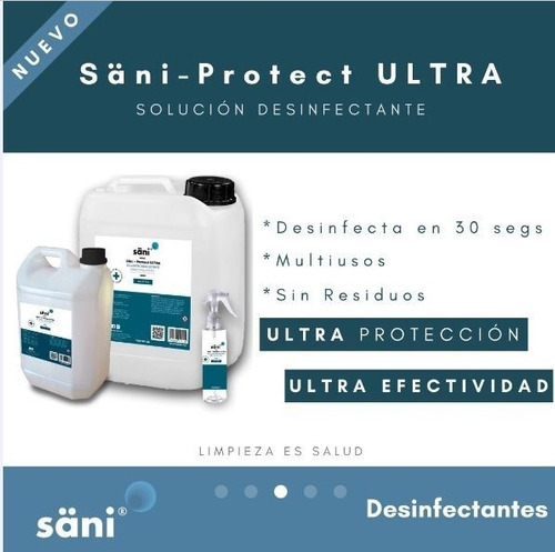 Säni Protect Ultra 250ml Base Sales Cuaternarias Y 70% Alh