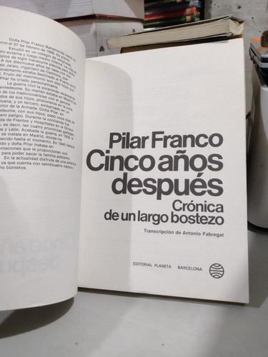 Cinco Años Después Pilar Franco Rp28 (Usado)