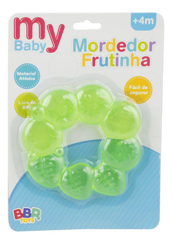 Mordedor Para Bebê My Baby Bbr Toys Frutinhas Verde