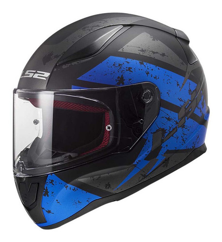 Casco Moto Integral Ls2 Ff 353 Deadbolt Matt Blue P. Bikes 