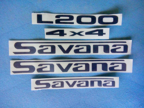 Kit De Adesivos Mitsubishi L200 Savana 4x4 Triton 999
