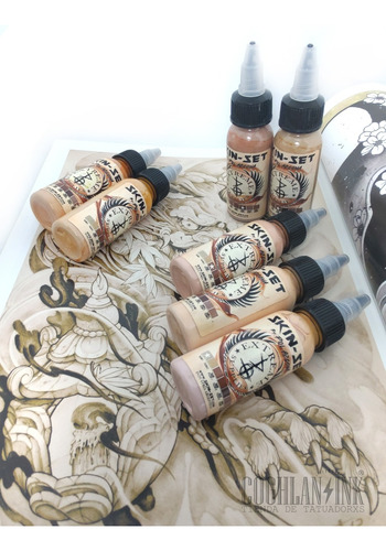 Imagen 2 de 3 de Tinta Tattoo Extreme Set Skin X 7oz Tatuar Excelentes!