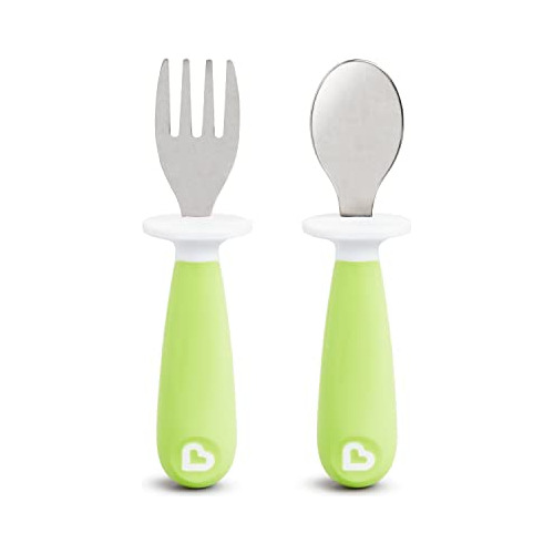 Set De Tenedor Y Cuchara Niños, Verde