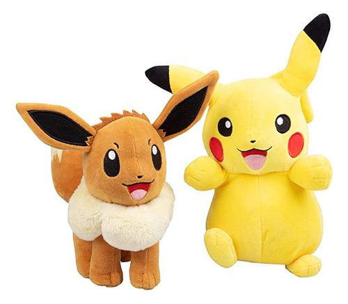 Pokémon Eevee Y Pikachu 2 Paquetes De Animales De Peluche .