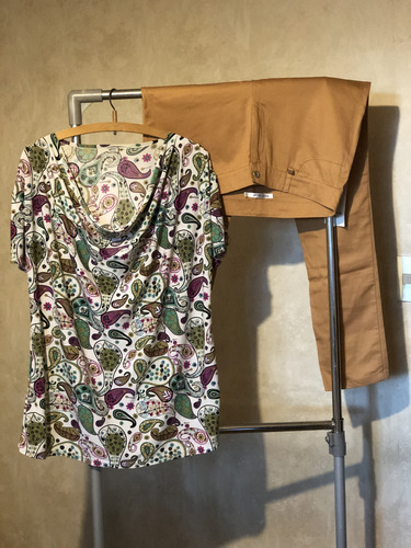 Conjunto Remera Jersey Y Pantalón Mamy Blue Nuevo 42/44 Maíz