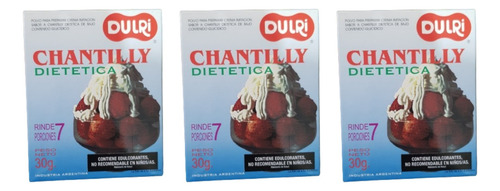 Crema En Polvo Chantilly Dietética 7 Porc Dulri Postre X3