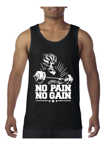 Playera Tanktop Dragon Ball Gohan Training No Pain No Gain