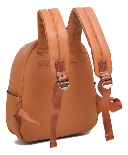 Mochila Pierre Cardin Color Marrón Claro Diseño De La Tela Lisa