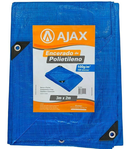 Lona De Polietileno Ajax 150 Micras 3x2m Azul
