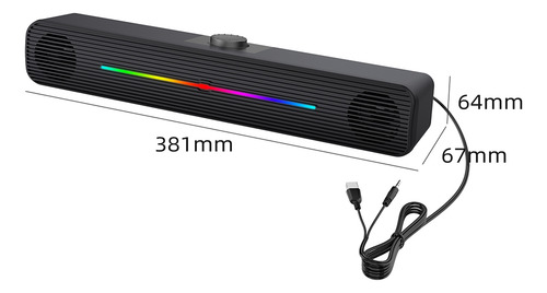 Altavoces Led Para Computadora Con Subwoofer De Bajo Estéreo