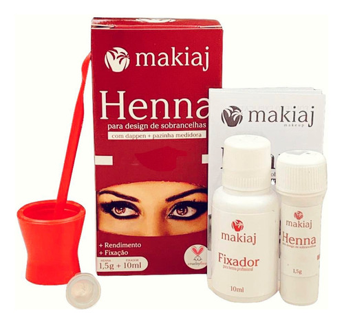 Kit 10 Henna Sobrancelha Design Makiaj Alta Fixação Atacado