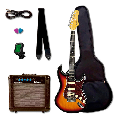 Guitarra Tagima Tg-540 Tg 540 Sb Kit Com Amp