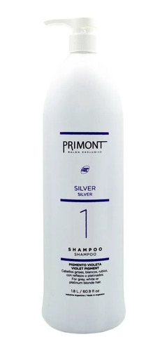 Primont Shampoo Silver Matizador Pelo Rubio Gris 1800ml