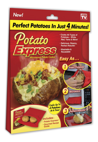 Potato Express Bolsa Para Cocinar Papa Microonda Rojo