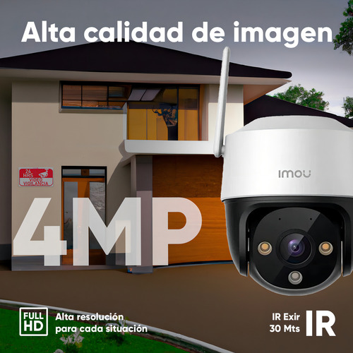 Cámara Imou Wifi Ptz Cruiser Se 4mp Modelo Ipc-s41fen Full C Blanco