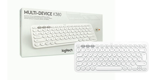 Teclado Bluetooth Logitech K380 Qwerty Español Color Blanco