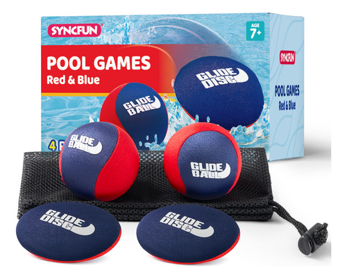 Pelotas De Agua Syncfun 4 Unidades Juguetes Para Playa Y Pis Rojo, Azul Nombre Del Diseño