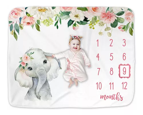 Manta de hito mensual para bebé manta decorativa suave para el mes del  recién nacido innovadora para accesorios de fotografía ANGGREK Otros