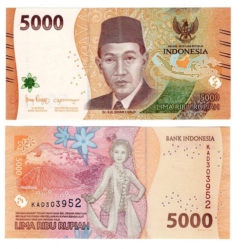 Indonesia - Billete 5.000 Rupiah 2022 - Unc