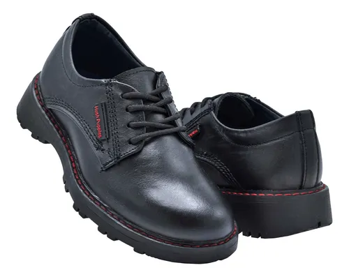 Zapato Ni o Hush Puppies 1335 Piel Negro Escolar 22 Al 27 Cuotas