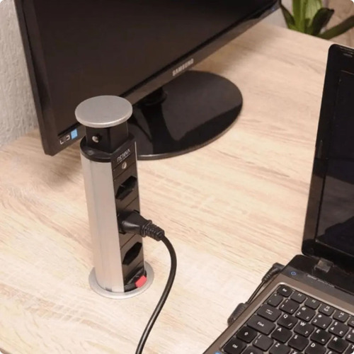 Torre Tomada Bancada 10a Tripolar Cozinha Escritório Usb C