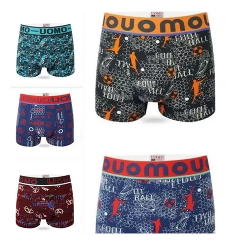 Boxer Importado De ALG/lycra En Distintos Estampados Pack X6