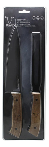 Set Cuchillo Tenedor Prm Wayu Con Revestimiento