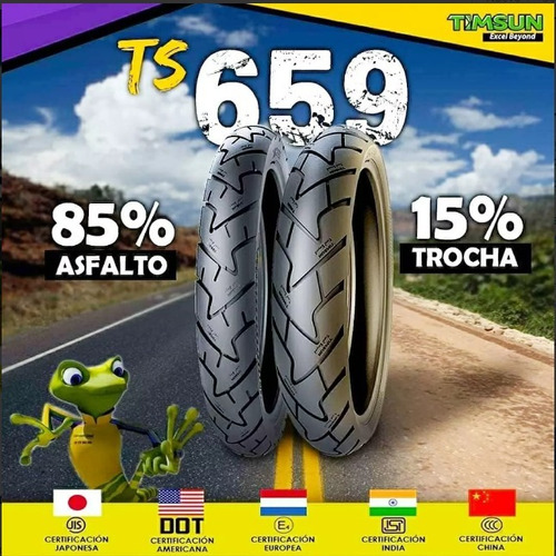 Llantas Timsun 120/80-17 61s + 100/80-17 52p Ts-659 Tubeless
