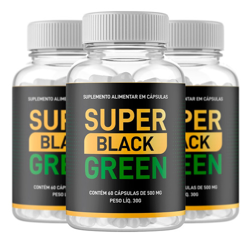 Leve 3 Pague 2 Super Black Green® Original - Para 3 Meses