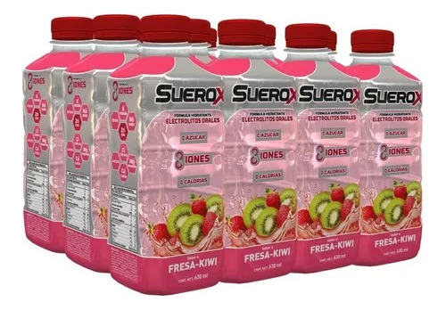 Bebida Hidratante Suerox 8 Iones Fresa-kiwi 630 Ml (12 Pack)