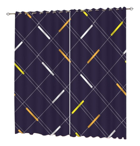 Cortina Blackout 2 Paneles Aislada Lino Premium 214 X 214cm