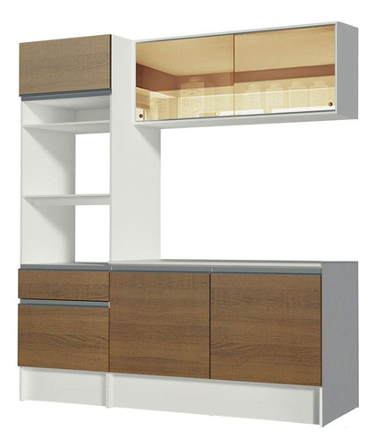 Madesa Gabinete Compacto C/ Arm. Diamante. Pop Rust./blanco