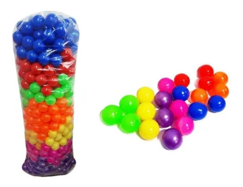 Imagen 3 de 8 de 500 Pelotas Plásticas Multicores Vivos
