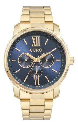 Relógio Euro Feminino Multiglow Dourado - Eu6p29agutds/4a