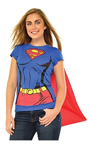 Remera Disfraz De Super Chica, De Dc Comics, Con Capa.