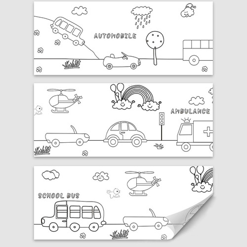 Libro Para Colorear Papel Para Niños Dibujo Para Tráfico